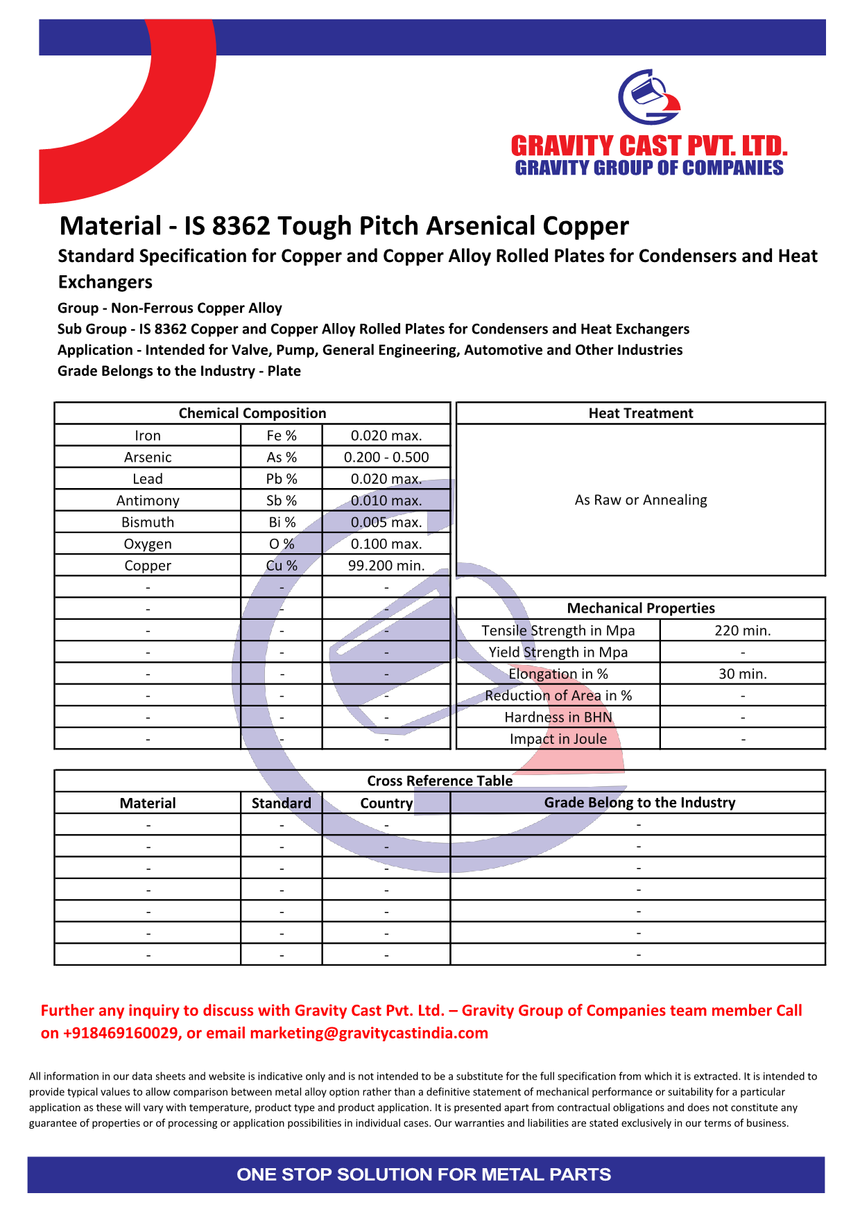 IS 8362 Tough Pitch Arsenical Copper.pdf
